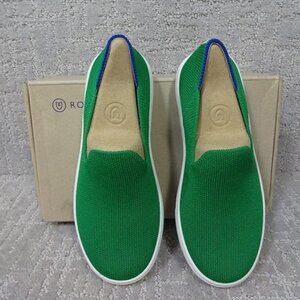 Rothy's The Kid Kelly Green Knit Slip On Sneaker Shoes Multiple Sizes